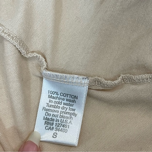 Wildfox Rainbow Light Feather Open Back Tank Top in Tan Size Small - Picture 9 of 11